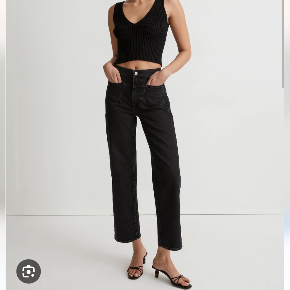 Madewell Perfect Vintage Wide Leg Jean in Stone Black